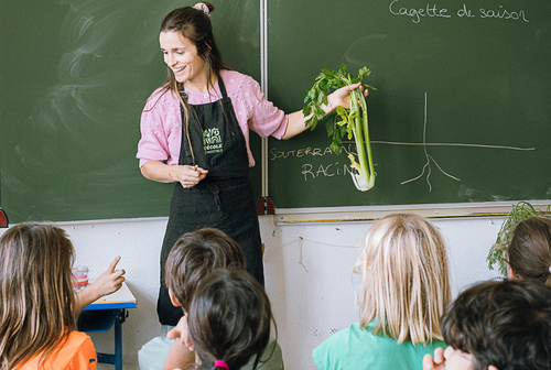 L'école comestible - programme pour éduquer les enfant à mieux manger installé à Paris 20e 