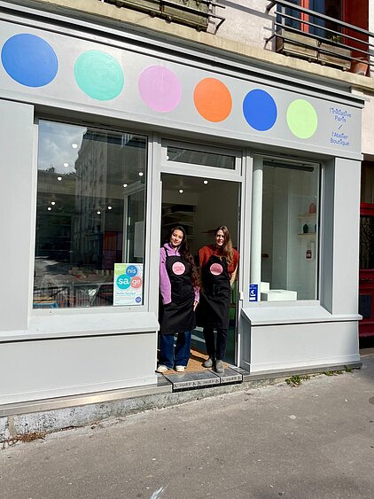 Devanture atelier-boutique l'Initiative Paris 19e