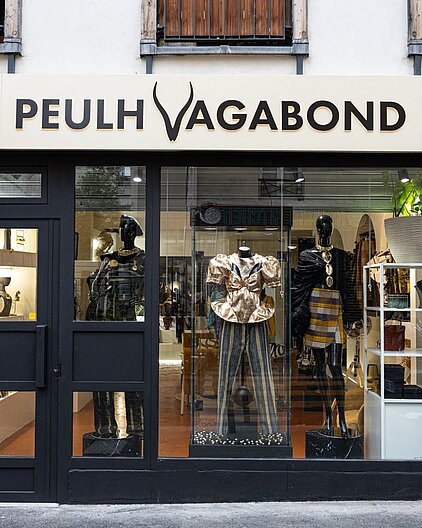 Devanture de la boutique Peulh Vagabond, Paris 18e