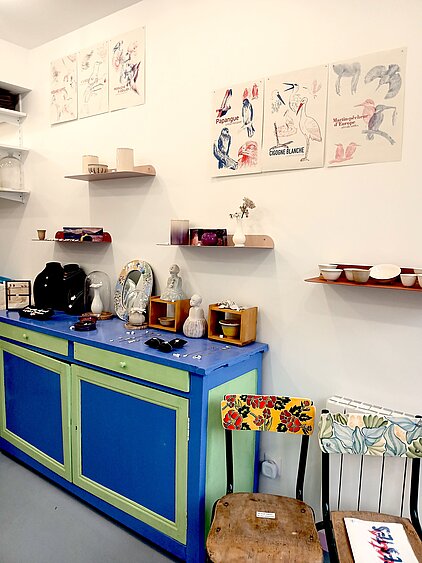 Intérieur de l'atelier-boutique L'initiative Paris 19e