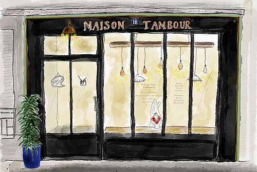 Maison Tambour : est une maison de création engagée et solidaire installée par Paris Commerces dans le 4e arrondissement 