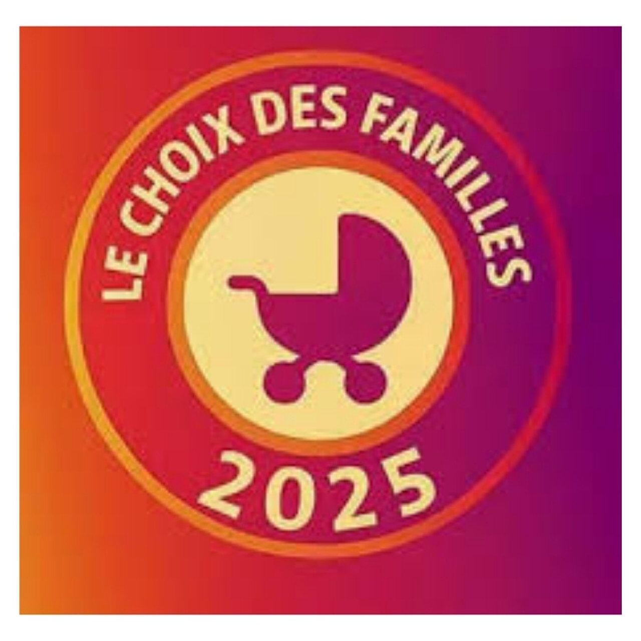 Sticker label "Le choix des familles 2025"